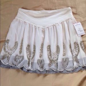 NWT Free people beaded beauty skirt